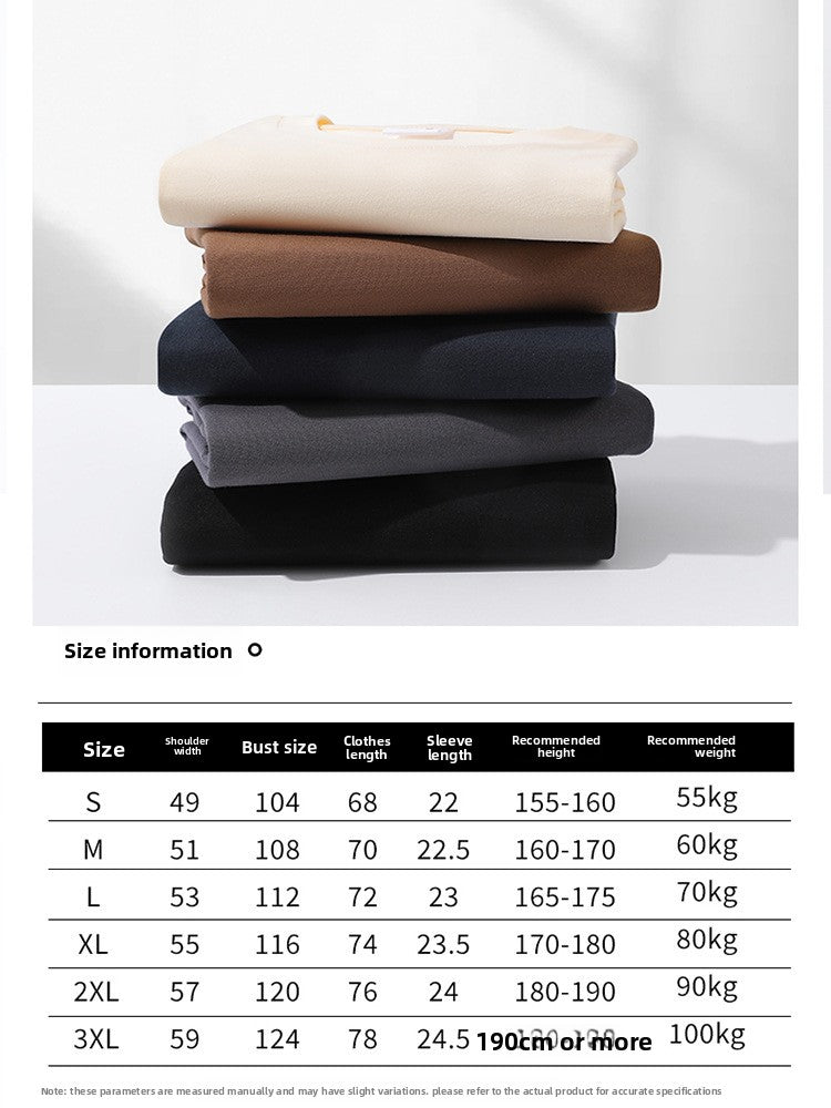 Solid color crew neck short-sleeved t-shirt