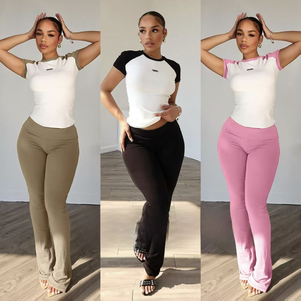 Women's Color-matching Sports Yoga Two-Piece Set