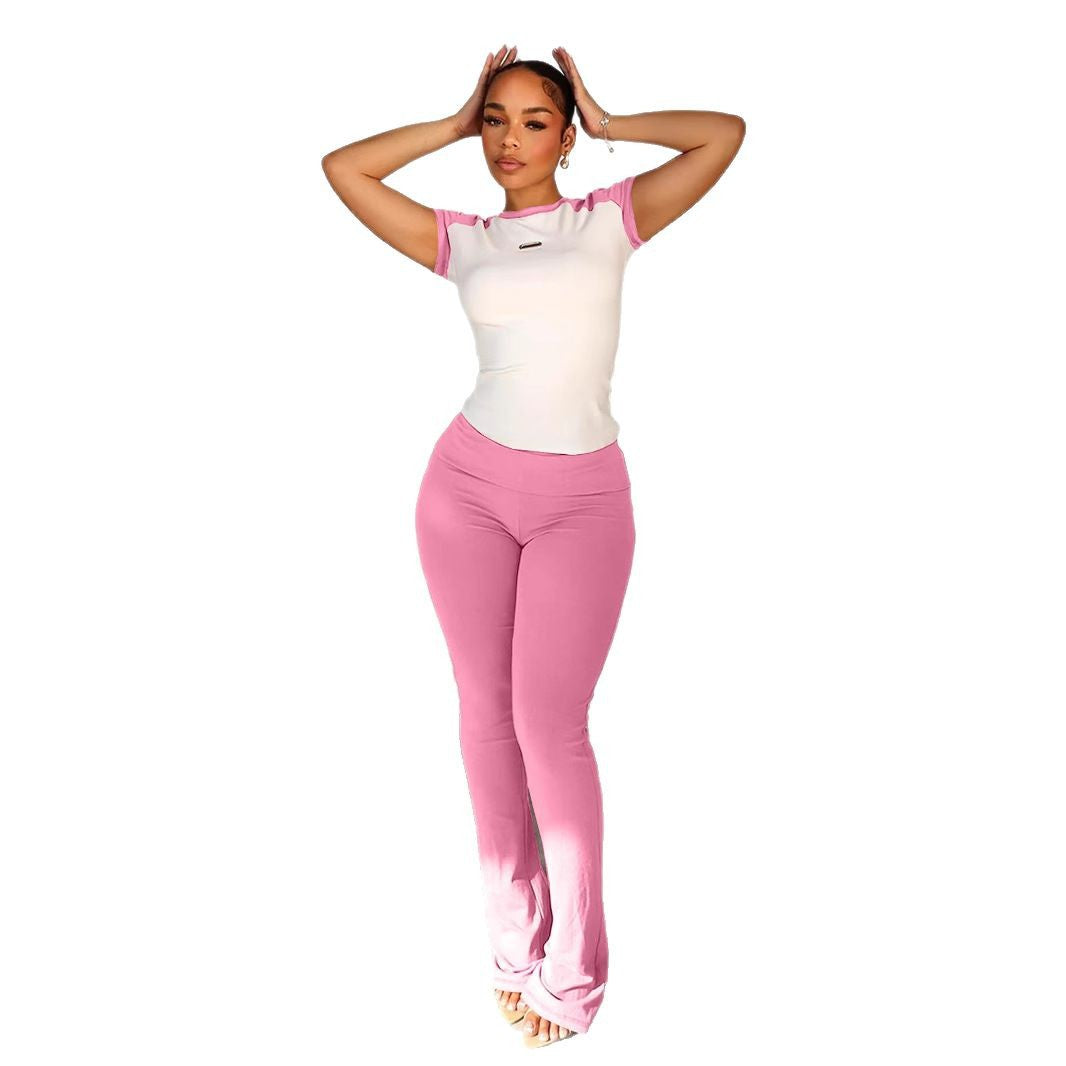 Women's Color-matching Sports Yoga Two-Piece Set