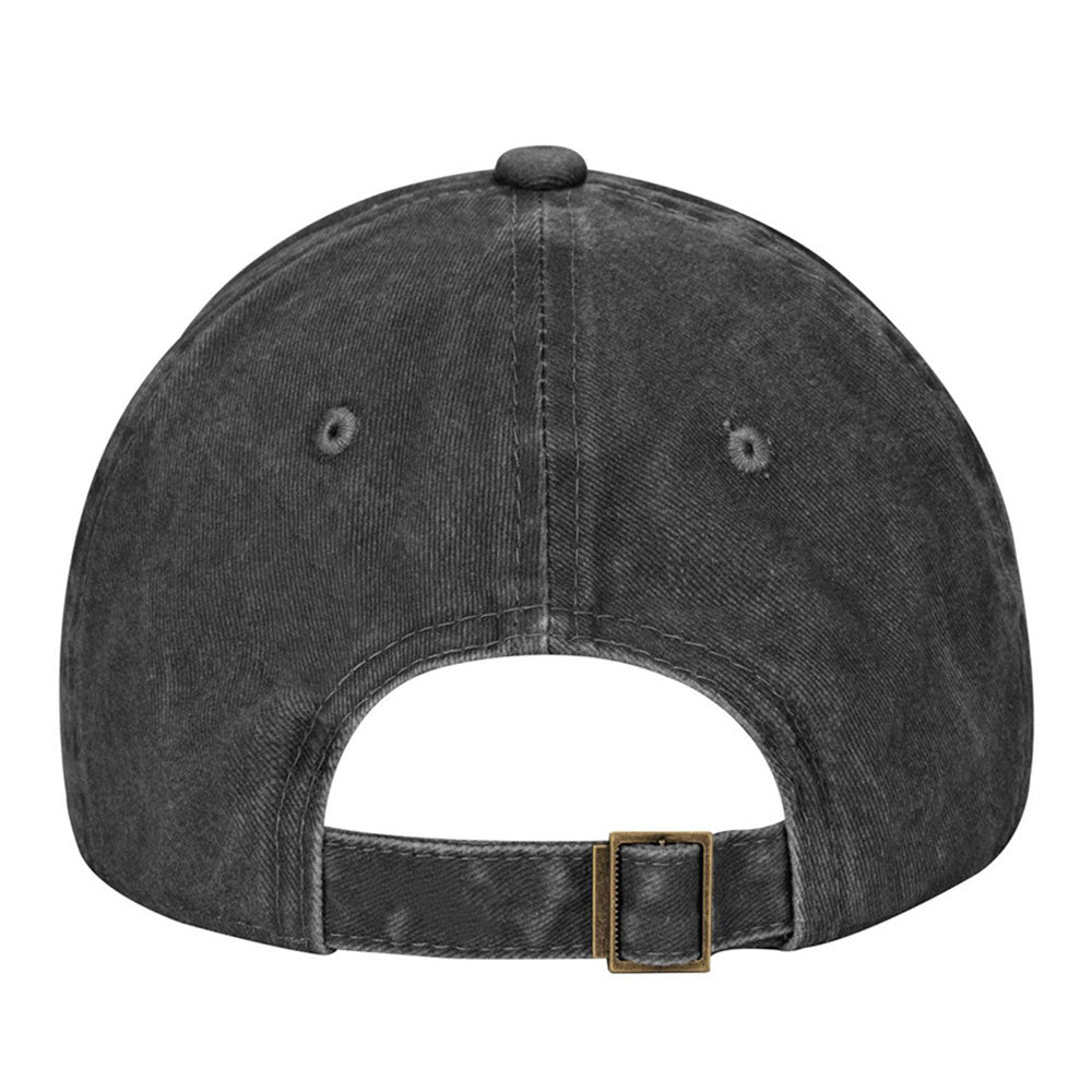 I FIX Black Hat For Men Women, Adjustable Embroidered Wash Cotton Baseball Cap