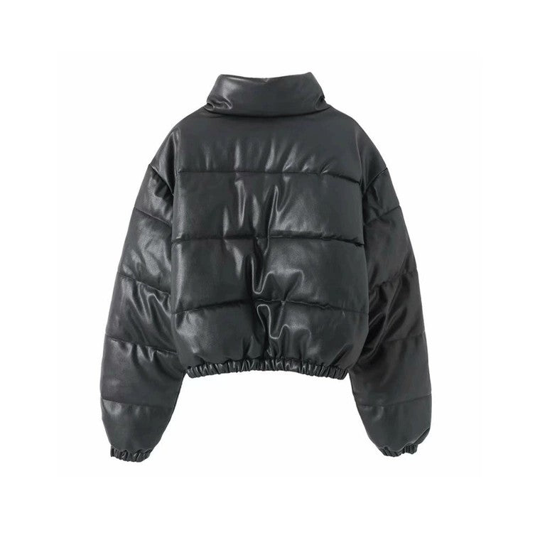 Women's Faux Leather Cotton Jacket