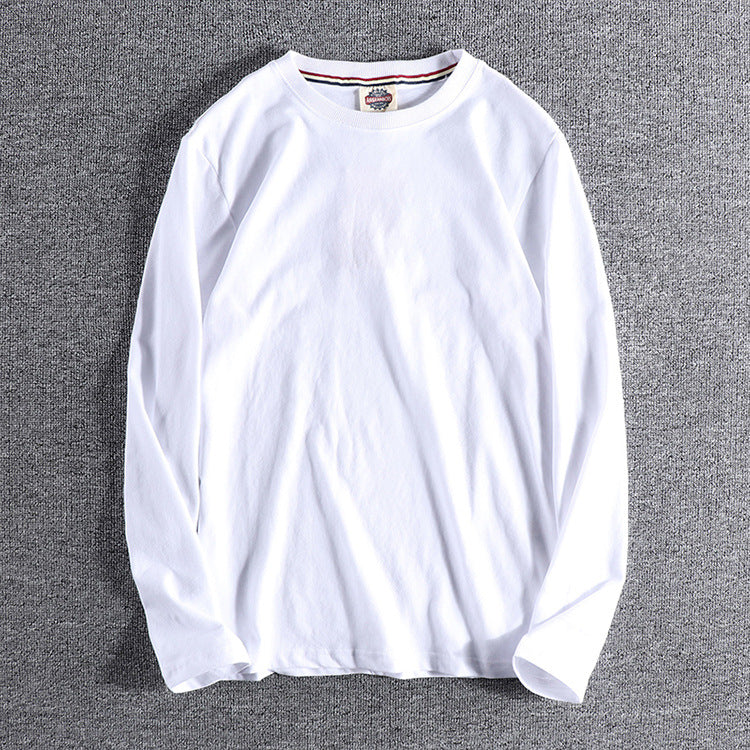 Solid-color Washed Pullover Base Shirt