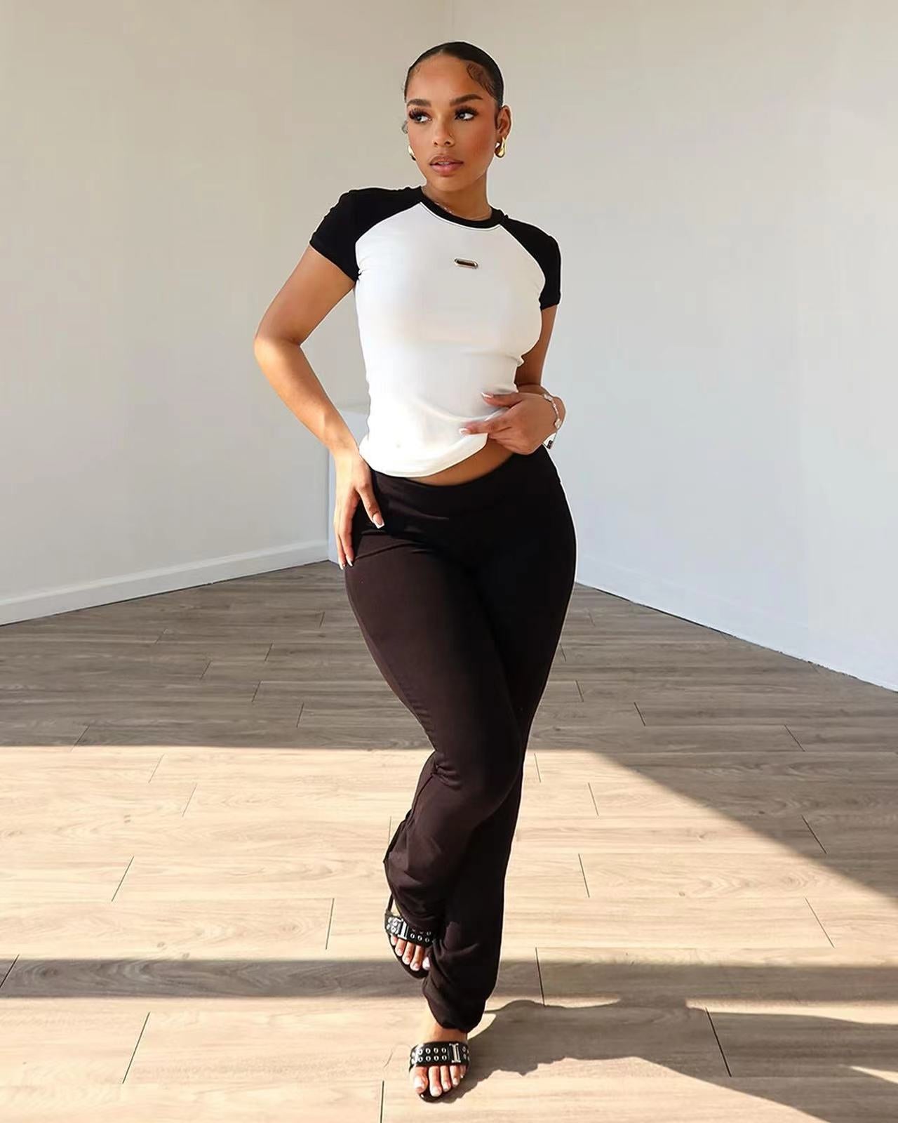 Women's Color-matching Sports Yoga Two-Piece Set