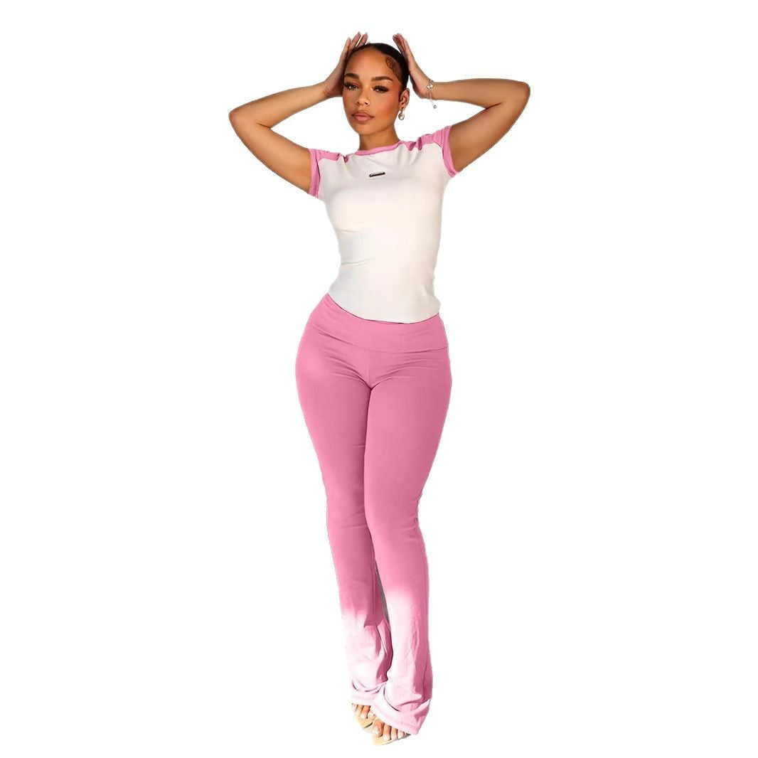 Women's Color-matching Sports Yoga Two-Piece Set