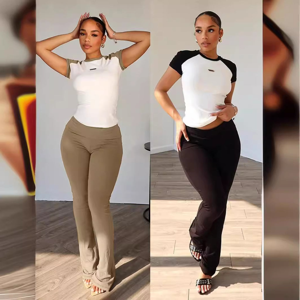 Women's Color-matching Sports Yoga Two-Piece Set