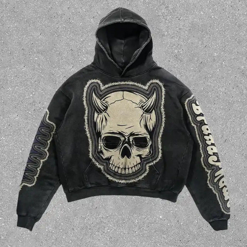 Street Fashion Brand Skull Pullover Sweat